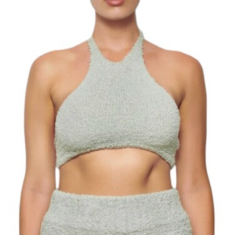 NEW SKIMS COZY HALTER CROP TOP